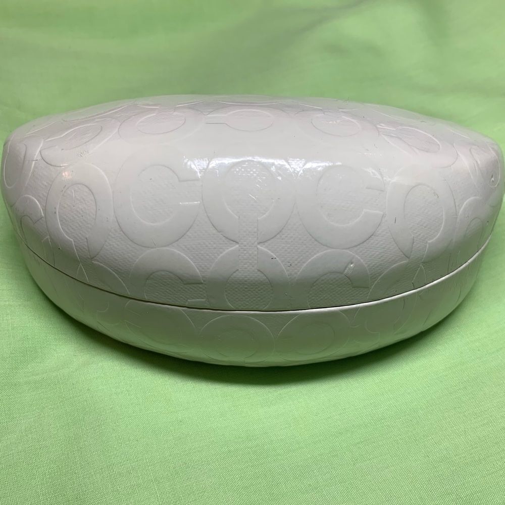 Coach White Vinyl Sunglasses Case